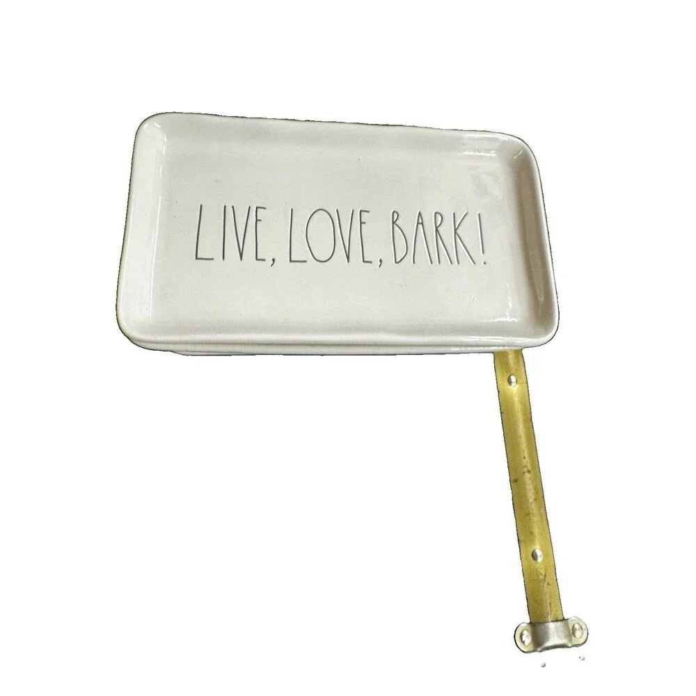 RAE DUNN Artisan Collection LIVE, LOVE, BARK! Tray Dish 9.25